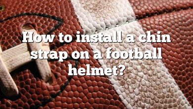How to install a chin strap on a football helmet?