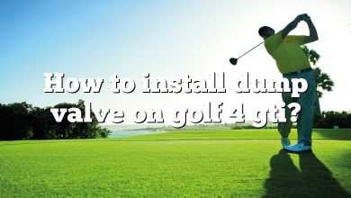 How to install dump valve on golf 4 gti?