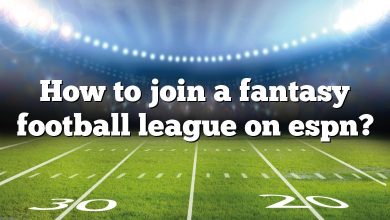 How to join a fantasy football league on espn?