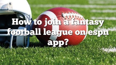 How to join a fantasy football league on espn app?