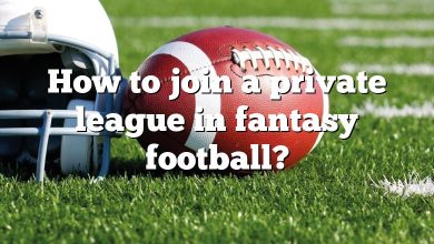 How to join a private league in fantasy football?