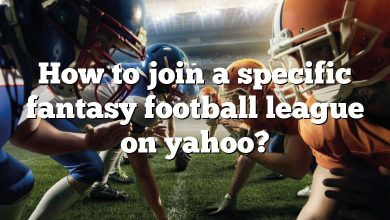 How to join a specific fantasy football league on yahoo?