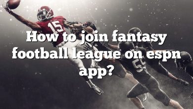 How to join fantasy football league on espn app?