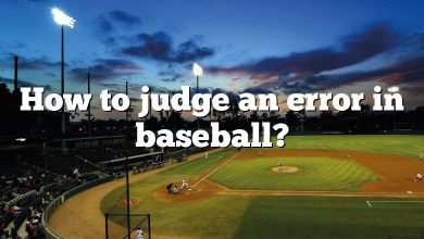 How to judge an error in baseball?