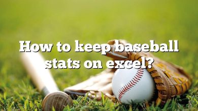 How to keep baseball stats on excel?