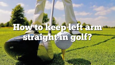 How to keep left arm straight in golf?