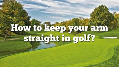 How to keep your arm straight in golf?