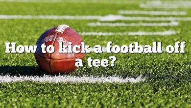 How to kick a football off a tee?