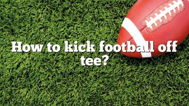 How to kick football off tee?