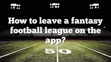 How to leave a fantasy football league on the app?