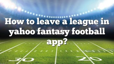 How to leave a league in yahoo fantasy football app?