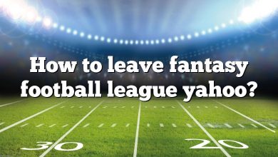 How to leave fantasy football league yahoo?