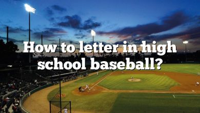 How to letter in high school baseball?