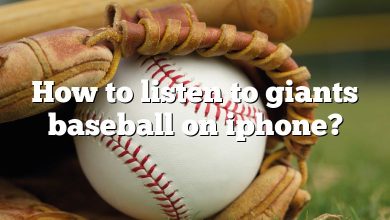 How to listen to giants baseball on iphone?