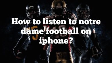 How to listen to notre dame football on iphone?