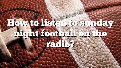 How to listen to sunday night football on the radio?