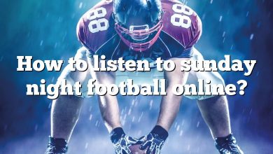 How to listen to sunday night football online?