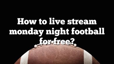 How to live stream monday night football for free?