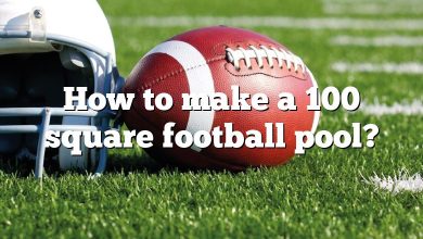 How to make a 100 square football pool?