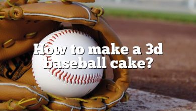 How to make a 3d baseball cake?