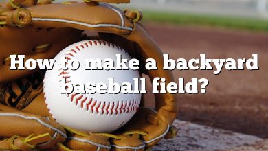 How to make a backyard baseball field?