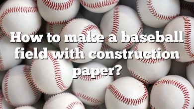 How to make a baseball field with construction paper?