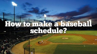 How to make a baseball schedule?