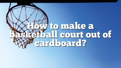 How to make a basketball court out of cardboard?