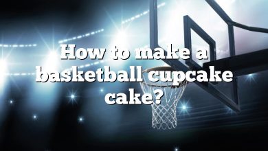 How to make a basketball cupcake cake?