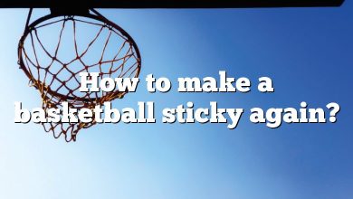 How to make a basketball sticky again?