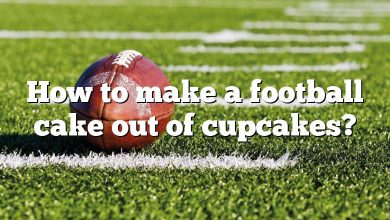 How to make a football cake out of cupcakes?