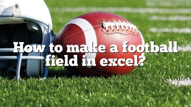 How to make a football field in excel?