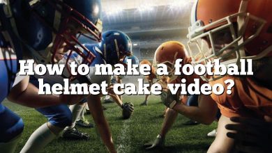 How to make a football helmet cake video?