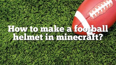 How to make a football helmet in minecraft?