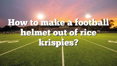 How to make a football helmet out of rice krispies?