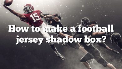 How to make a football jersey shadow box?
