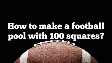 How to make a football pool with 100 squares?