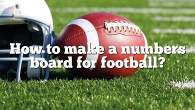 How to make a numbers board for football?