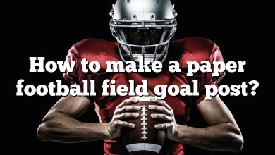 How to make a paper football field goal post?