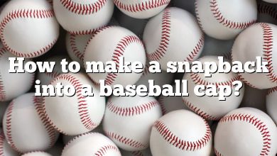 How to make a snapback into a baseball cap?