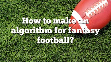 How to make an algorithm for fantasy football?