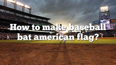 How to make baseball bat american flag?