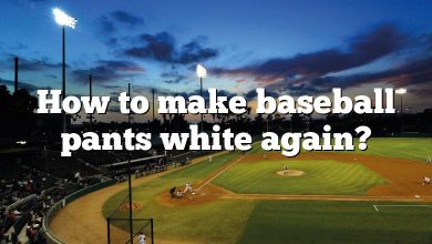 How to make baseball pants white again?