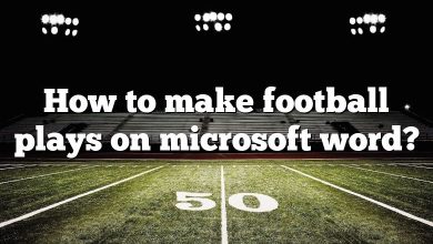 How to make football plays on microsoft word?