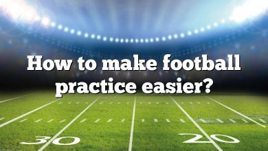 How to make football practice easier?