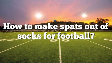 How to make spats out of socks for football?