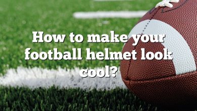 How to make your football helmet look cool?