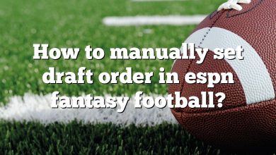 How to manually set draft order in espn fantasy football?