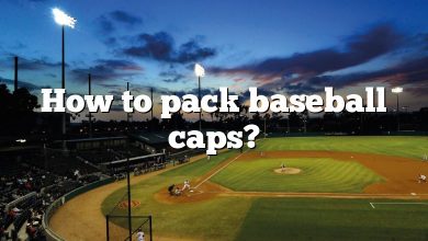How to pack baseball caps?