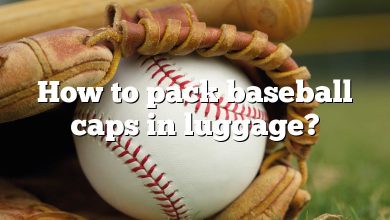 How to pack baseball caps in luggage?